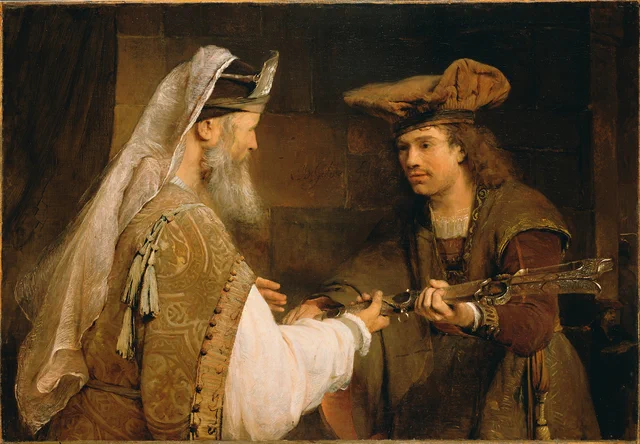 Ahimelech Giving the Sword of Goliath to David by Aert de Gelder